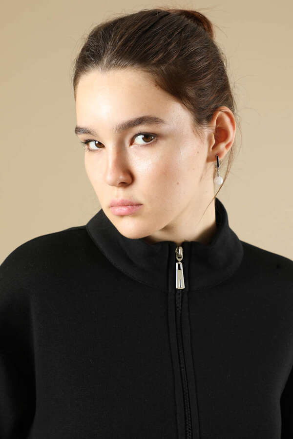 Fermuarlı Spor Takım Siyah - 5