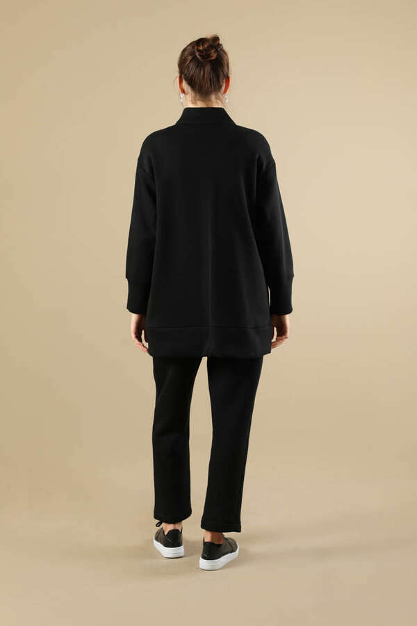 Fermuarlı Spor Takım Siyah - 6