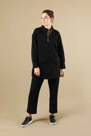 Fermuarlı Spor Takım Siyah - 3