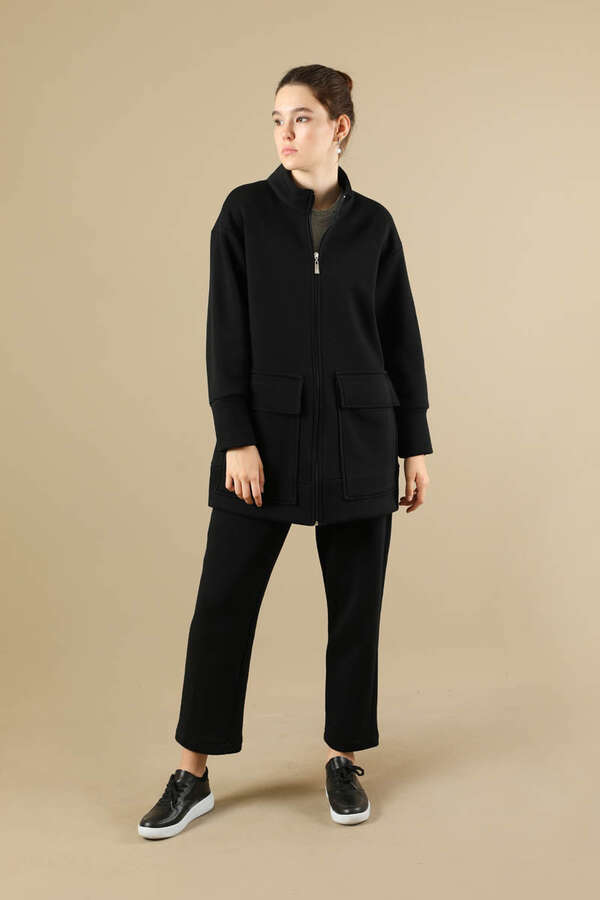 Fermuarlı Spor Takım Siyah - 3