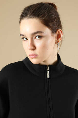 Fermuarlı Spor Takım Siyah - 5