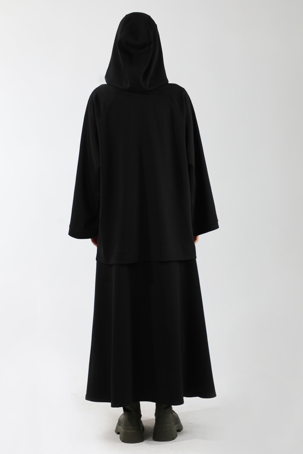 Fermuarlı Sweat Etek Takım Siyah - 6