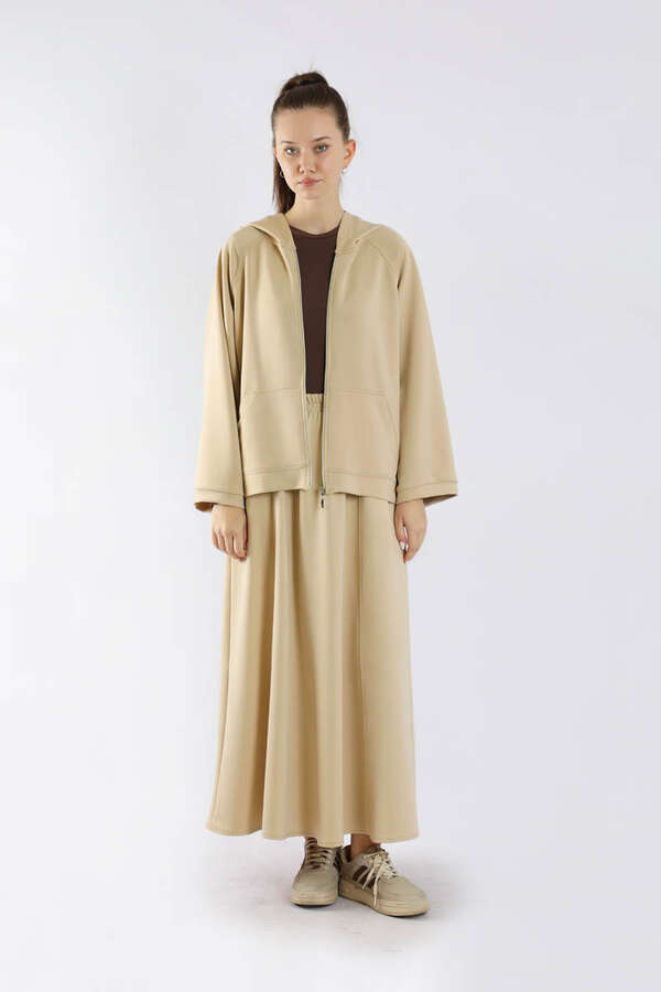 Fermuarlı Sweat Etek Takım Taş - 1