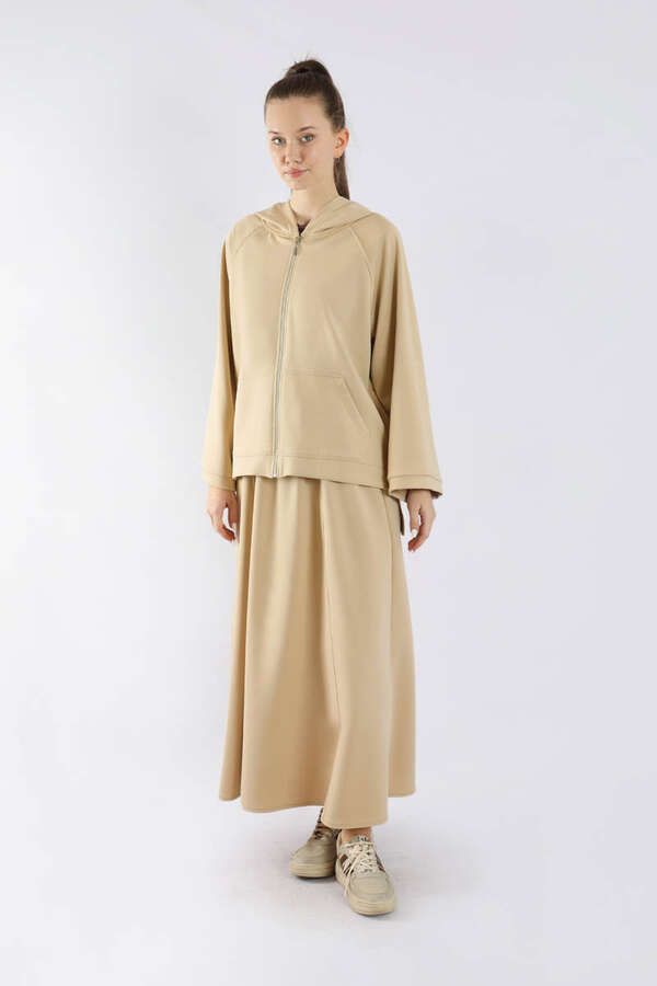 Fermuarlı Sweat Etek Takım Taş - 3