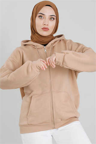 Fermuarlı Sweat Vizon - 4
