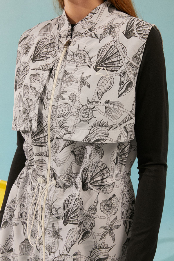 Fermuarlı Yelekli Tesettür Mayo Siyah - 2