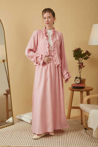 Fırfır Detaylı Bluz Pembe - 10