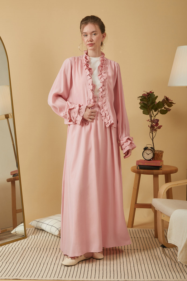 Fırfır Detaylı Bluz Pembe - 10