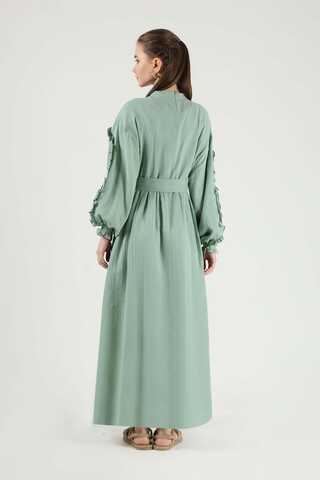 Fırfırlı Müslin Elbise Mint - 5