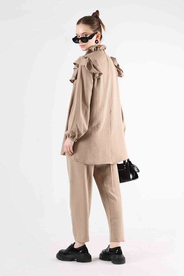 Fırfırlı Takım Açık Cappucino - 5