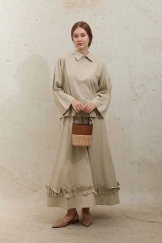 Fırfırlı Takım Koyu Taş - 2