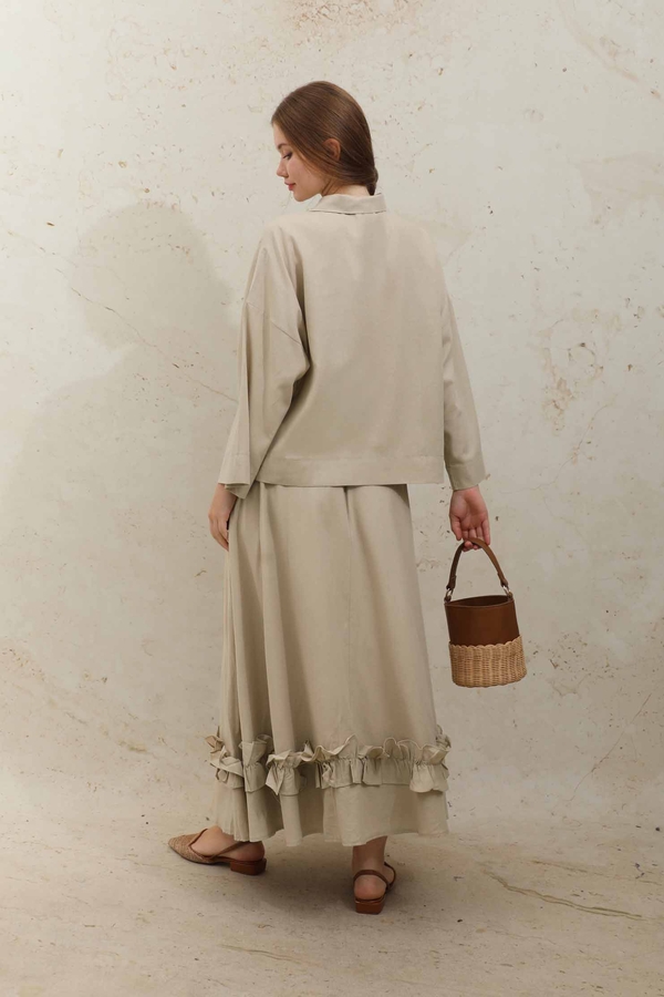 Fırfırlı Takım Koyu Taş - 9