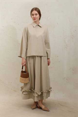 Fırfırlı Takım Koyu Taş - 1