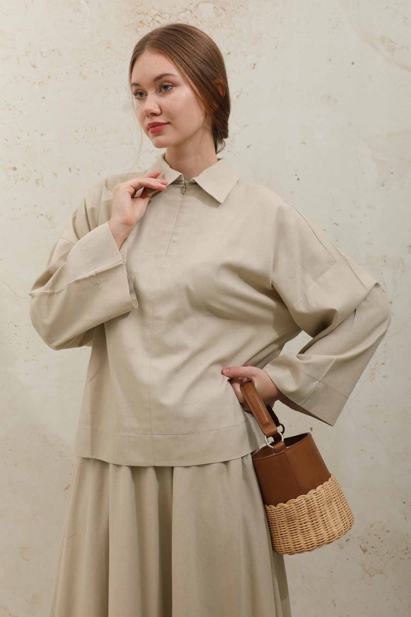 Fırfırlı Takım Koyu Taş - 6