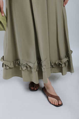 Fırfırlı Takım Koyu Vizon - 5