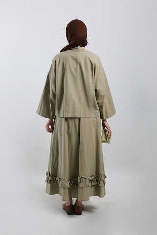 Fırfırlı Takım Koyu Vizon - 7