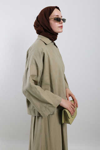 Fırfırlı Takım Koyu Vizon - 6