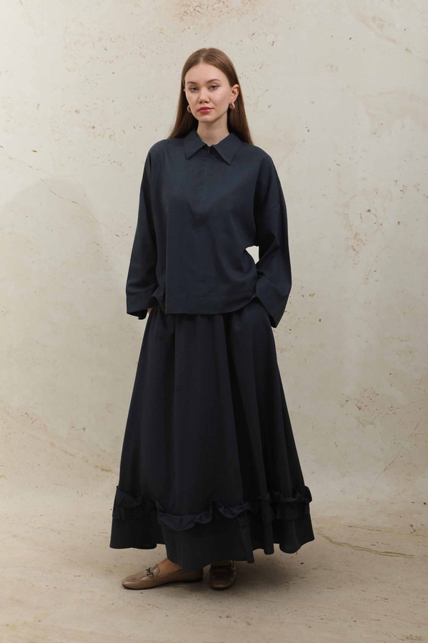 Fırfırlı Takım Lacivert - 2