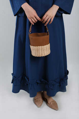 Fırfırlı Takım Saks Mavisi - 2