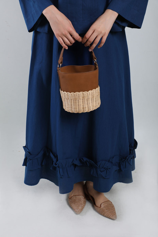 Fırfırlı Takım Saks Mavisi - 2