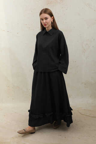 Fırfırlı Takım Siyah - 1