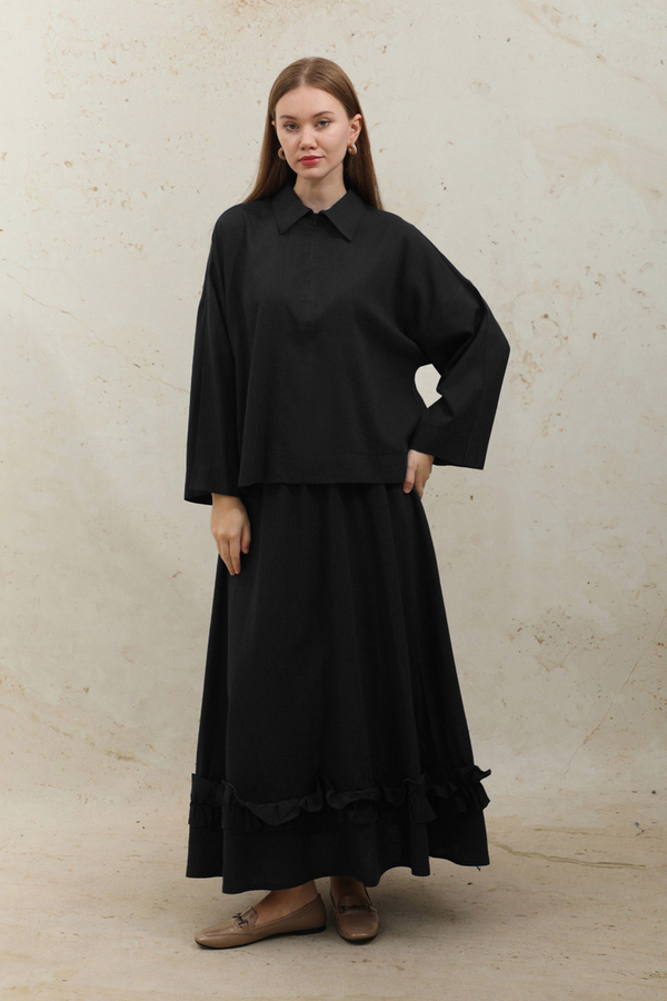 Fırfırlı Takım Siyah - 3