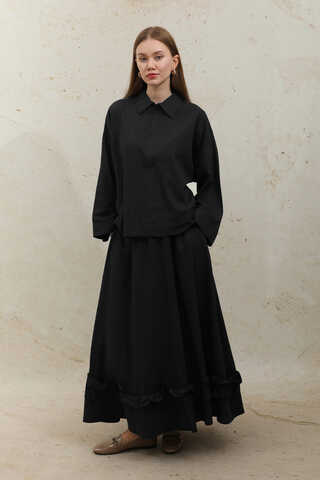 Fırfırlı Takım Siyah - 5