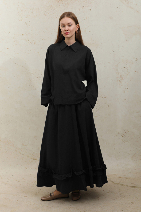 Fırfırlı Takım Siyah - 5