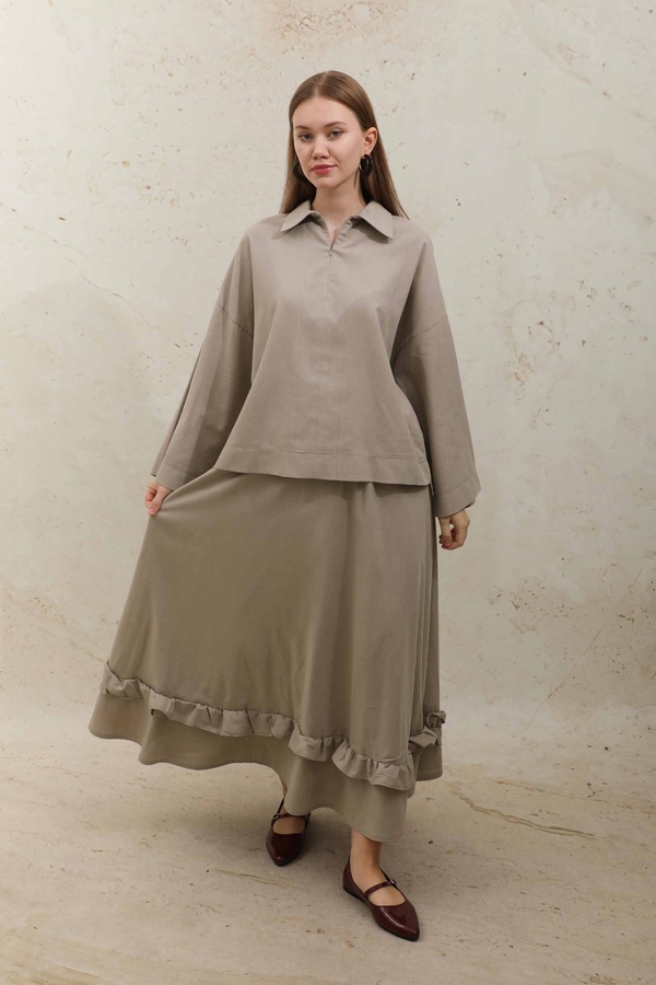 Fırfırlı Takım Vizon - 2