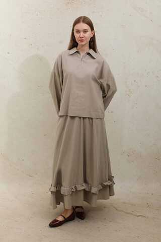 Fırfırlı Takım Vizon - 3