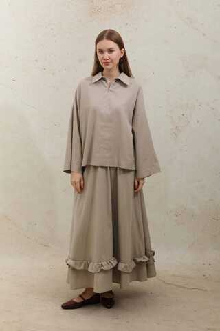 Fırfırlı Takım Vizon - 1