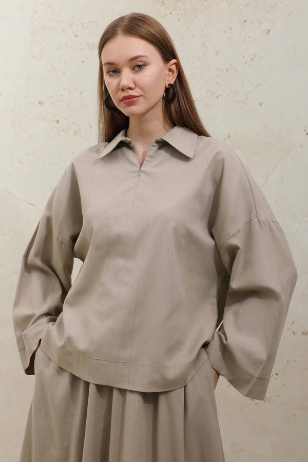 Fırfırlı Takım Vizon - 6