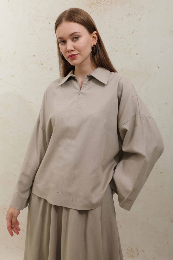 Fırfırlı Takım Vizon - 7