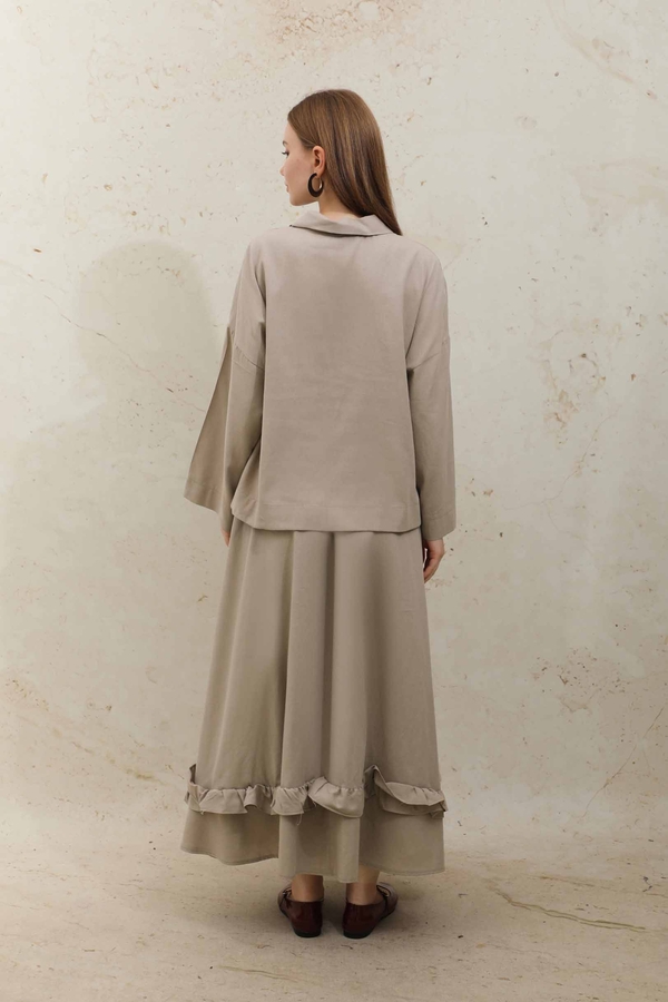 Fırfırlı Takım Vizon - 8