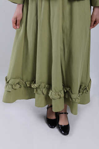 Fırfırlı Takım Yağ Yeşili - 4