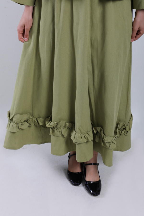 Fırfırlı Takım Yağ Yeşili - 4