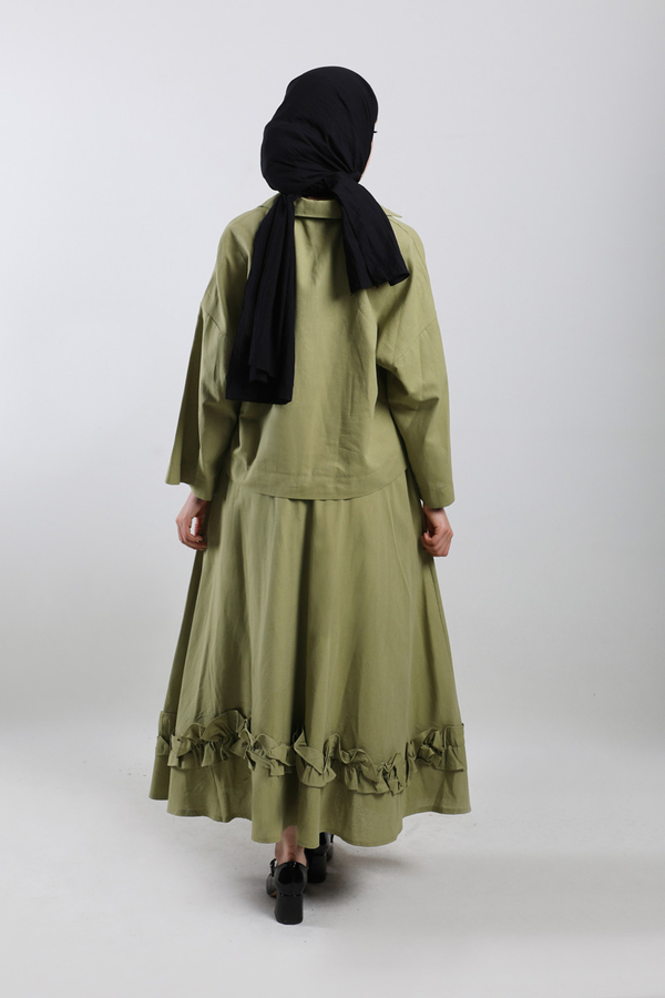 Fırfırlı Takım Yağ Yeşili - 7