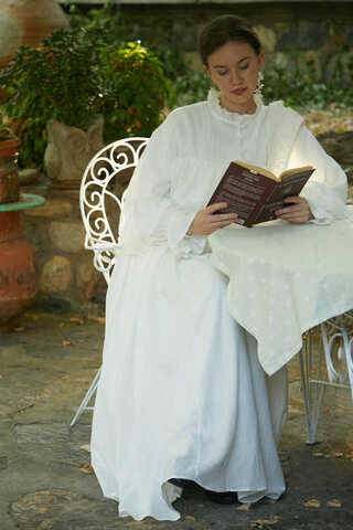 Fırfırlı Vual Gömlek Beyaz - 5