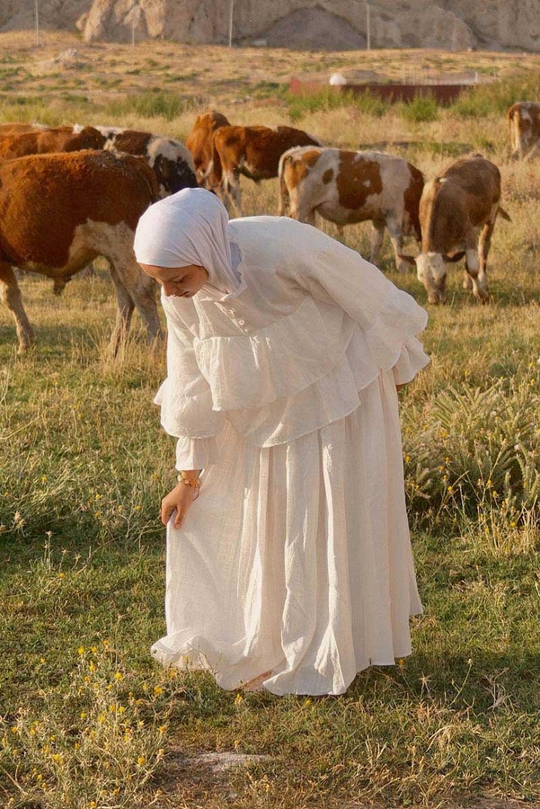 Fırfırlı Vual Gömlek Beyaz - 4