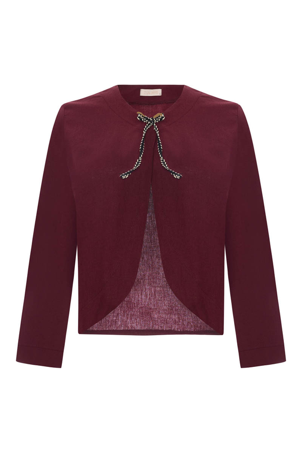 Fiyonklu Sayina Etek Takım Bordo - 2