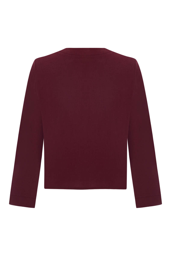 Fiyonklu Sayina Etek Takım Bordo - 4