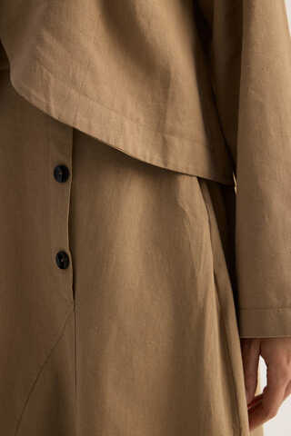 Fiyonklu Sayina Etek Takım Camel - 15