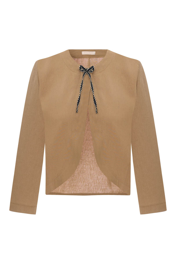 Fiyonklu Sayina Etek Takım Camel - 2