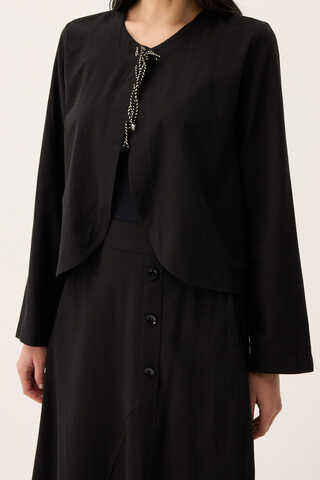 Fiyonklu Sayina Etek Takım Siyah - 8