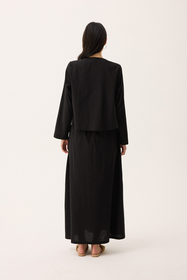 Fiyonklu Sayina Etek Takım Siyah - 12