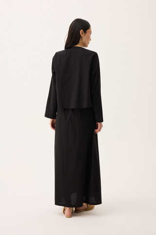 Fiyonklu Sayina Etek Takım Siyah - 13