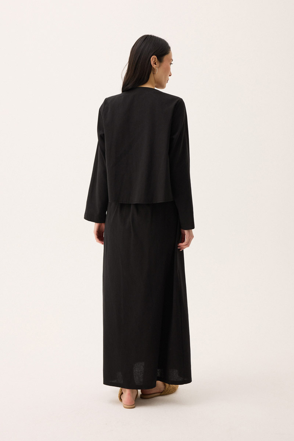 Fiyonklu Sayina Etek Takım Siyah - 13