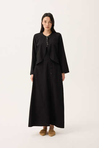 Fiyonklu Sayina Etek Takım Siyah - 6