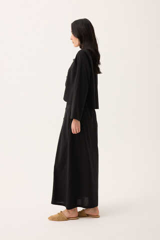 Fiyonklu Sayina Etek Takım Siyah - 4