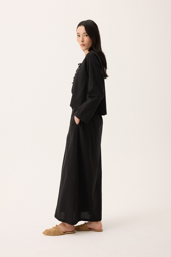 Fiyonklu Sayina Etek Takım Siyah - 11